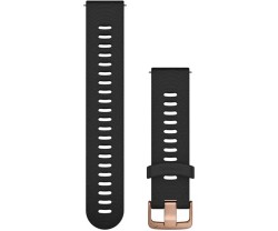 Armband Garmin Quick Release 20 mm silikon svart/roséguld