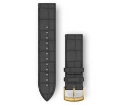 Armband Garmin Quick Release 20 mm läder svar/guld