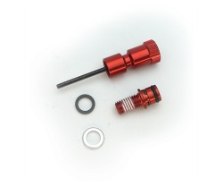 ROCKSHOX Rebound adjuster knob/bolt kit aluminum long Red Use with maxle lower