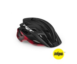 Cykelhjälm MET Veleno MIPS röd/svart