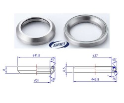 Lager BBB 41.8 mm 45° x 45°/48.9 mm 36° x 45° 1 set