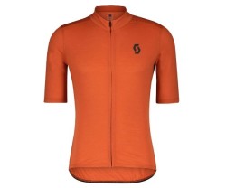 Cykeltröja Scott Gravel Merino SS braze orange/dark grey
