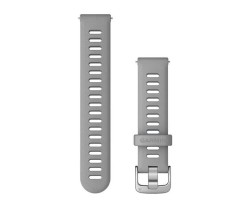 Armband Garmin Silikon Med Snabbfäste Pudergrå/Silver 18 Mm